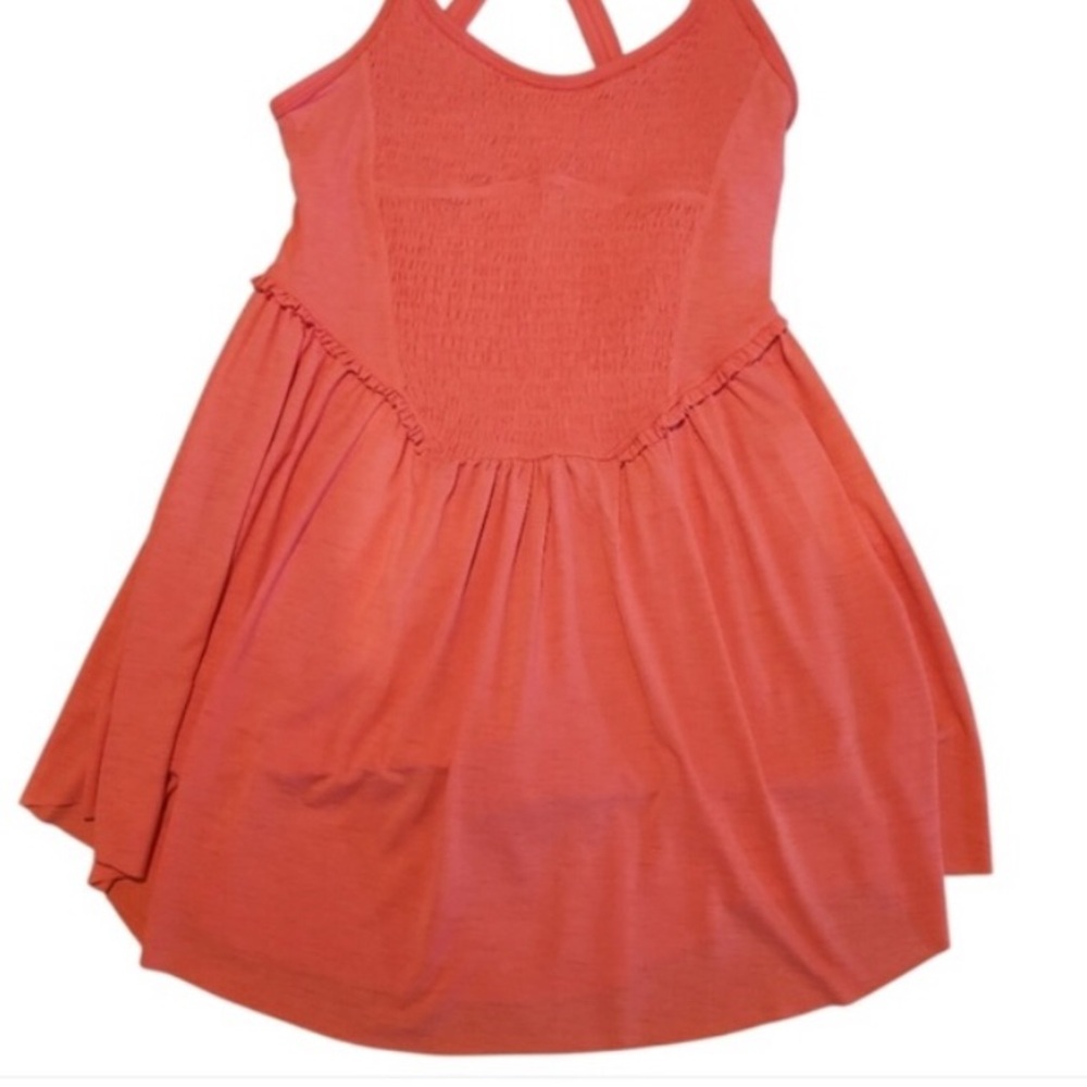 Free People Size L Athletic Onesie Skort Smock Dress in Hibiscus NWT - Picture 5 of 8